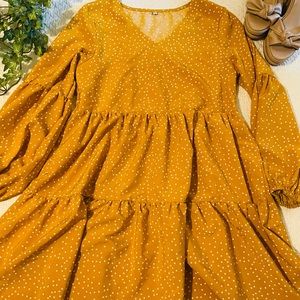 Polkadot shift dress